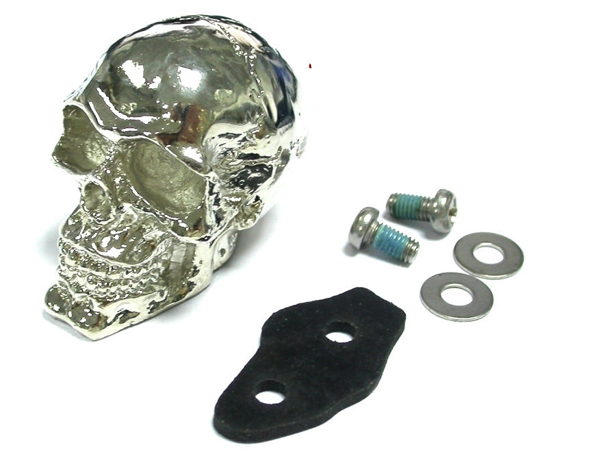 Chrome Skull Fender Ornament 0 /  Custom application for front or rear fenders
