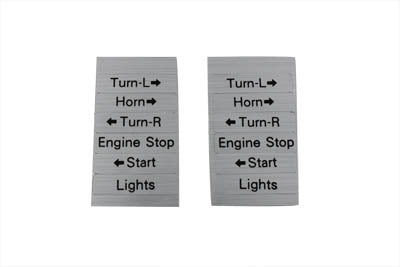 Handlebar Control Box Decal Set Silver and Black 1972 / 1981 FL 1972 / 1981 FX 1972 / 1981 XL