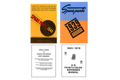 Spare Parts Book Set for 1936-40 0 /  All 1930-40 Big Twins1936 / 1940 UL 1936 / 1940 EL 1936 / 1940 W 1930 / 1935 WL