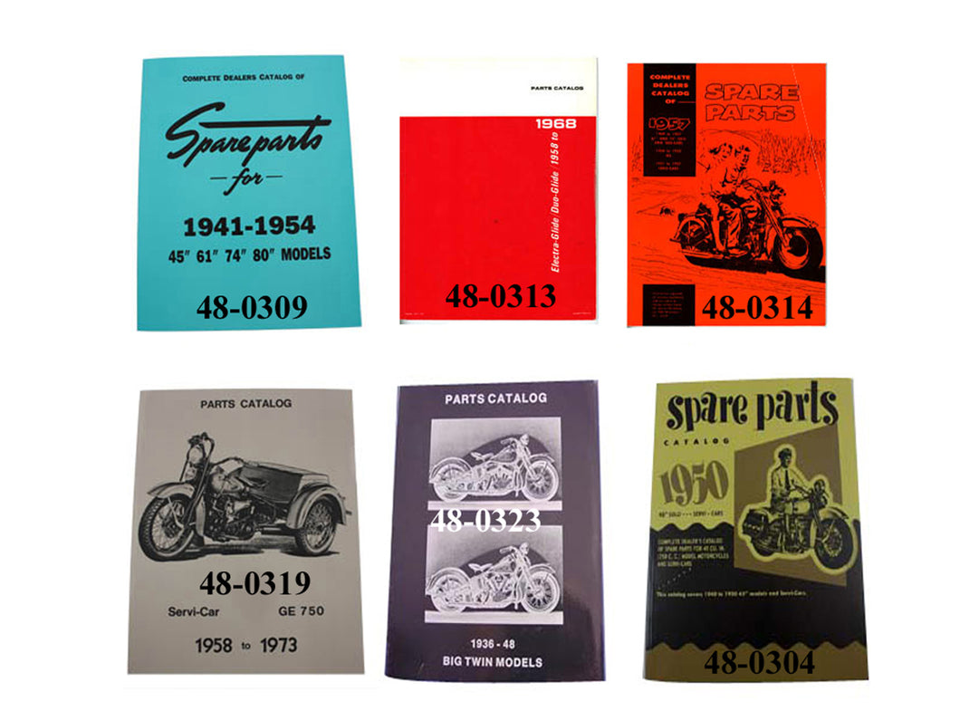 Factory Parts Book Set 1936 / 1952 EL 1936 / 1952 W 1936 / 1973 G 1941 / 1968 FL