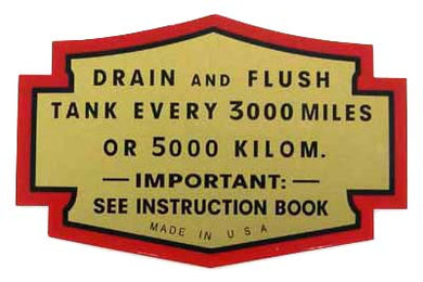 Oil Tank Decal Set 1936 / 1948 UL 1936 / 1947 EL