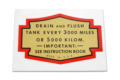 Oil Tank Decal 1936 / 1948 UL 1936 / 1947 EL