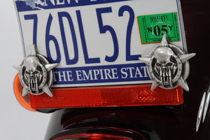 Skull on Star License Plate Topper Set 0 /  All models