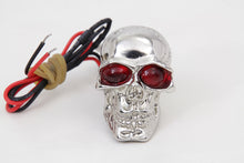 Load image into Gallery viewer, Silver Skull License Plate Bolt Set with LED 0 /  Custom application