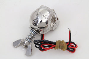 Silver Skull License Plate Bolt Set with LED 0 /  Custom application