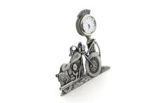 Load image into Gallery viewer, V-Twin Pewter Motorcycle Clock 4-1/2&quot; Tall 0 /  All models