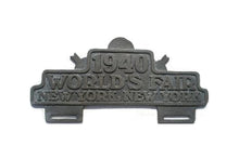 Load image into Gallery viewer, 1940 World&#39;s Fair License Plate Topper 0 /  All models