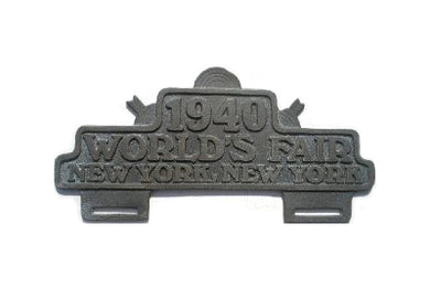 1940 World's Fair License Plate Topper 0 /  All models