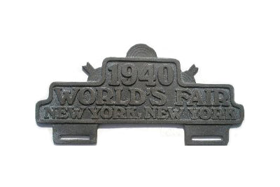 1940 World's Fair License Plate Topper 0 /  All models