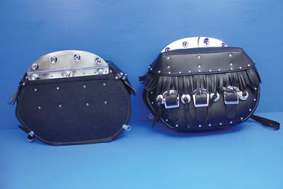 Black Leather Saddlebag Set 1936 / 1940 EL 1941 / 1957 FL