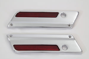 Wyatt Gatling Saddlebag Face Plate with Red Reflector Set 1993 / 2013 FLT