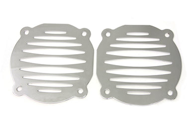 Chrome Milled Slots Speaker Grill Set 1996 / 2013 FLT with Bat Wing Style Fairings
