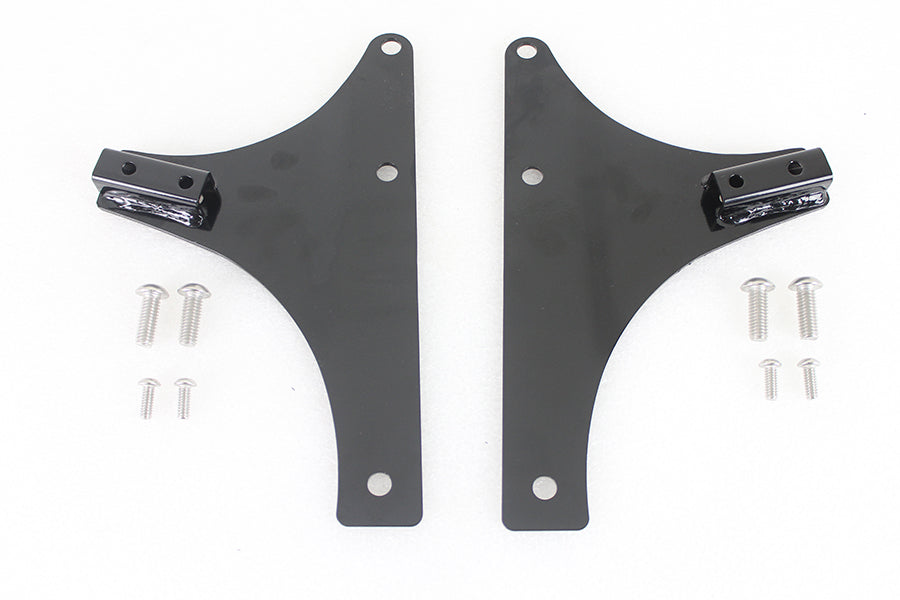 Sissy Bar Side Plate Set Black 2009 / 2013 FLHR