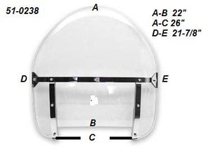 Replica Assembled Clear Windshield 1949 / 1959 FL