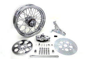 16" x 3.00 Rear Wheel Kit with Caliper Chrome 1973 / 1985 FX 1973 / 1985 FL