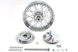 16" x 3.00 Wheel and Brake Drum Assembly Chrome 1975 / 1978 XL Rear