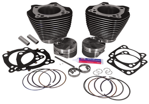 Big Bore Kit S&S 128" M8 Kit Fits Touring 2017 / Later Softail 2018 / L 4-1 / 2"Stroke Inc Gaskt Black / Gra