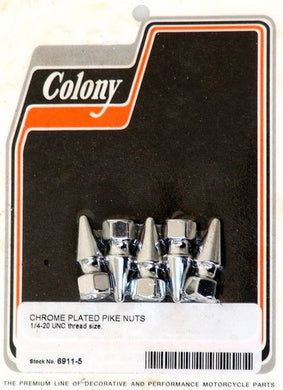 Hardware Pike Nut 1 / 4-20 Unc Chrome Plated Pack Of 5 Colony# 6911-5