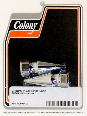 Hardware Pike Nut 7 / 16-14 Unc Chrome Plated Pk2 Colony#6914-2