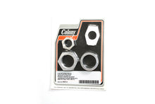 Load image into Gallery viewer, Cadmium Rear Axle Nut and Lock Kit 1936 / 1940 EL 1941 / 1972 FL 1971 / 1972 FX 1937 / 1948 UL 1930 / 1936 VL