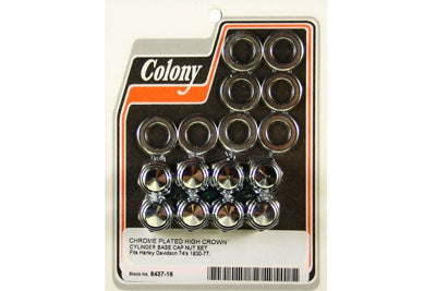Cylinder Base Nut Kit Cap Chrome 1941 / 1977 FL 1971 / 1977 FX 1936 / 1940 EL