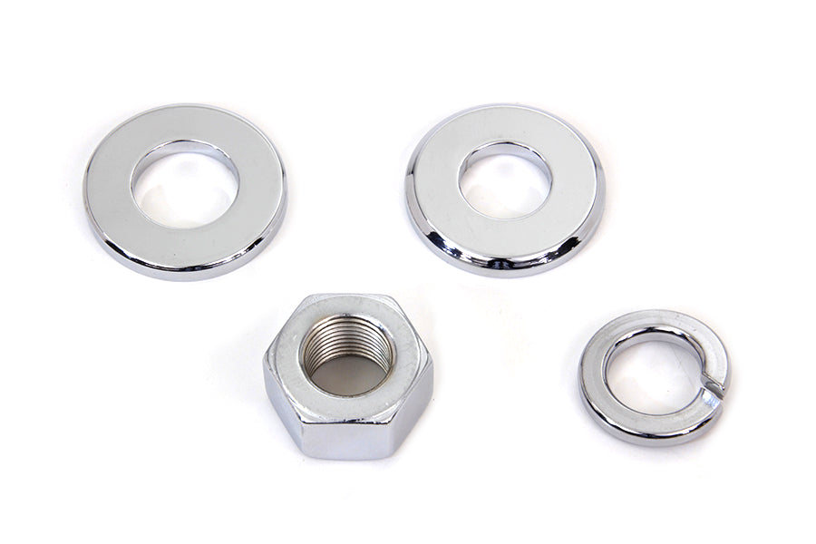 Chrome Rear Axle Nut Kit 1973 / 1984 FX 1973 / 1984 FL 1984 / UP FXST 1986 / UP FLST 1982 / 1994 FXR 1982 / 1994 FXR 1991 / 2017 FXD 1979 / UP XL