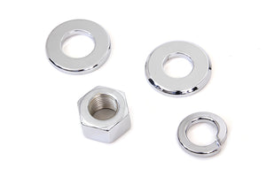 Chrome Rear Axle Nut Kit 1973 / 1984 FX 1973 / 1984 FL 1984 / UP FXST 1986 / UP FLST 1982 / 1994 FXR 1982 / 1994 FXR 1991 / 2017 FXD 1979 / UP XL