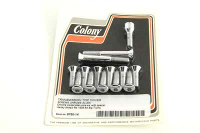 Transmission Top Cover Screw Kit Chrome 1941 / 1964 FL 1936 / 1940 EL 1937 / 1948 UL