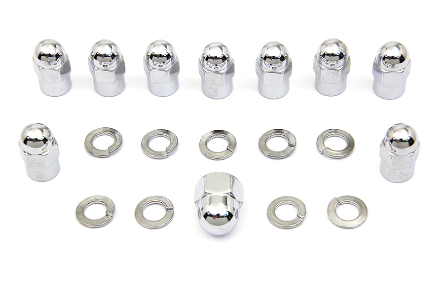 Chrome Transmission Side Cover Nut Kit 1936 / 1940 EL 1937 / 1948 UL 1941 / 1984 FL 1971 / 1984 FX