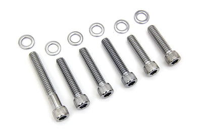 Gear Case Parts Cover Screws Big Twin 1970 / 1992(Except Fxr 87 / L Dyna) Allen Head Chrome Col 8761-7
