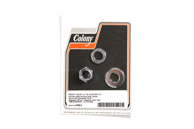 Chrome Front Axle Nut and Washer Kit 1973 / 1984 FL 1980 / 1986 FX 1980 / 1986 FX 1984 / 2006 FXST 1986 / 2006 FLST 1991 / 2006 FXDWG