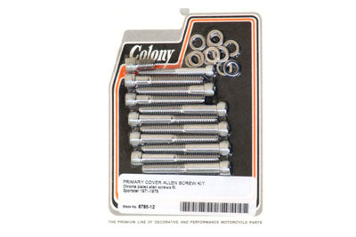 Primary Cvr Part Cvr Hardware Sportster 1971 / 1976 Chrome Plated Allen Head Colony 8785-12