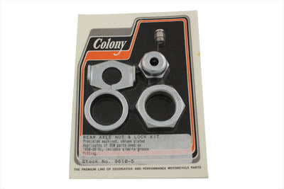Chrome Rear Axle Nut and Lock Kit 1930 / 1936 VL