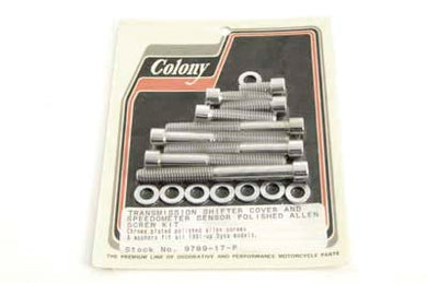 Transmission Shifter Cover Screw Kit Polished 1991 / 2005 FXD